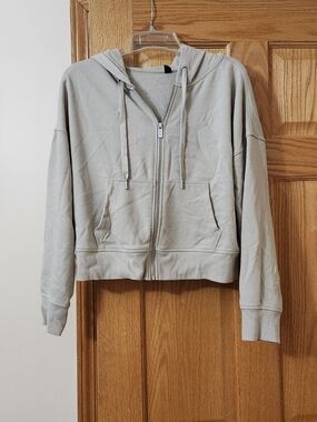 DKNY Light Gray Zip Hoodie